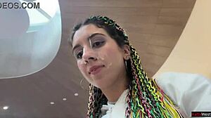 CRAZY PUBLIC MALL CUMWALK BLOWJOB TOILET FACIAL SHOT!