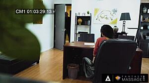 naughty boss becky bandini finally fucks her sexy office milf masseuse