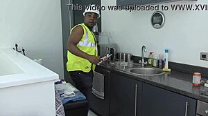 Rose Skies handles plumber's massive BBC like a real pro in her skinny frame