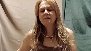 i'm your chained piss-slave housewife humiliating myself with dirty talk autoslapped in stockings pov