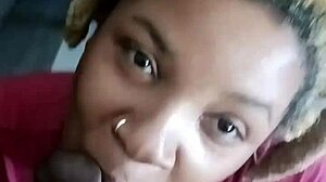 SHHHHH EBONY PRINCESS Deepthroats Black COCK in Silent Sloppy POV Reality