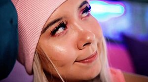 colombian blonde teases and sucks stepbrother's cock on webcam