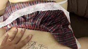 Latina maid settles debt with amateur creampie service