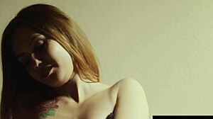 she muffles screams thru ballgag while dildoing her soaked pussy hard