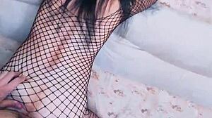 Wife in Stockings Takes Rough Hard Pussy Pounding