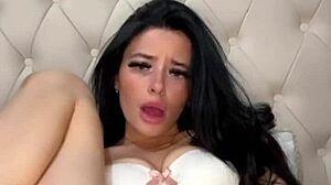 Horny American Teen Exchange Student Fingers Herself To Squirting Orgasm On Webcam