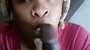 SHHHHH EBONY PRINCESS Deepthroats Black COCK in Silent Sloppy POV Reality
