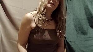 i'm your chained piss-slave housewife humiliating myself with dirty talk autoslapped in stockings pov