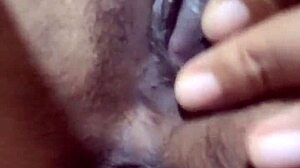Indonesia girl fingers swollen big pussy lips pov closeup