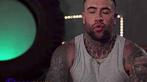 brunette latina sofia smith's petite body ripped yoga pants gym pov blowjob cowgirl pussy licking orgasm