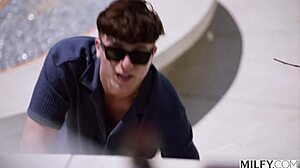 WHOA! Busty Blonde MILF Laura Bentley Craves Pool Boy's Thick Cock in Every Position!