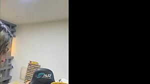 Latina teen slut deepthroats my monster cock with sloppy ball licking and swallows cum