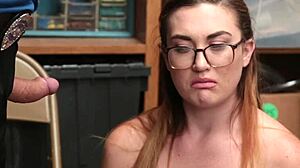 i got caught shoplifting so the mall officer bent me over and fucked my tight teen pussy hard