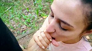 vlog filming turns into risky public park quickie