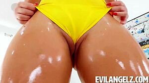 lube soaked willow ryder takes jax slayher's cock in passionate anal petite session