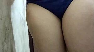 Indian Teen Riya Thakur Bathes for Boyfriend