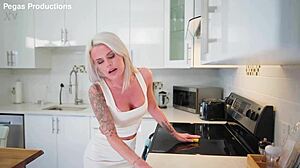 La Petite Blonde Milf Gags on Gros Jon's Monster Cock in Rough Deepthroat Choke!