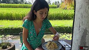 wanna watch my cum-covered face while i cumwalk eating sperm pasta in public cafe?