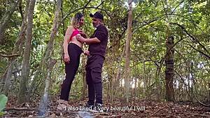 Country Girl Leads Stranger Down Secluded Woods Trail