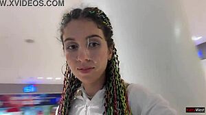 CRAZY PUBLIC MALL CUMWALK BLOWJOB TOILET FACIAL SHOT!