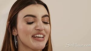 Stepdaughter squirts mess everywhere forcing stepdad to clean sticky house