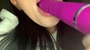 Wanna see this horny british teen squirt from solo toy play?