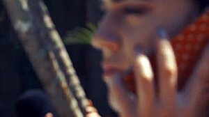 Gorgeous petite neighbor bent over hard by intruder's rough cock