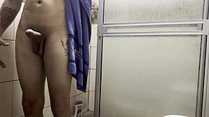 they spy on me in the bathroom while i play with cousin's panties secretly