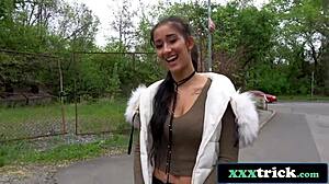 Hey busty hungarian coed, paid for photoshoot but end up public outdoor pussy fuck with monster cock?