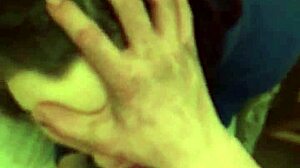 Girlfriend drops to knees for deep blowjob on my throbbing cock