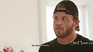 Stepdaughter squirts mess everywhere forcing stepdad to clean sticky house