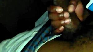 EBONY SIS sucks and rides DADDY'S big black cock deep