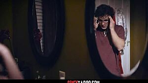 sneaky brunette girlfriend sneaks sex romp with boyfriend