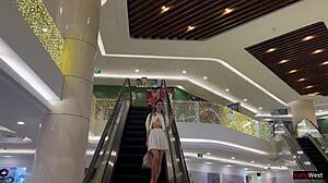 CRAZY PUBLIC MALL CUMWALK BLOWJOB TOILET FACIAL SHOT!