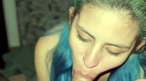 Best Friend's Girlfriend Delivers Sloppy Blowjob in His House