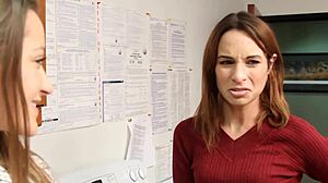 Amber Rayne and Dani Daniels scissor wildly like total sinners at the party