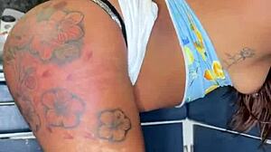 Merry Christmas surprise features neighbor's big black cock pounding blonde babysitter bent over