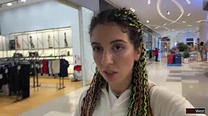 CRAZY PUBLIC MALL CUMWALK BLOWJOB TOILET FACIAL SHOT!