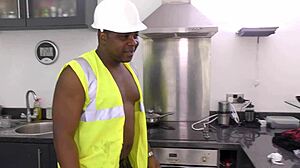 Rose Skies handles plumber's massive BBC like a real pro in her skinny frame