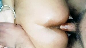 Indian Bhabhi's Tight Asshole Brutally Fucked Doggy Style With Hindi Moans