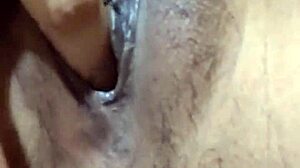 Indonesia girl fingers swollen big pussy lips pov closeup