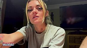 Skinny Blonde's Cute Suck Turns to Pussy Pounding Bliss