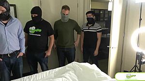 Wisconsin tiffs rims old man's ass then takes friends' cocks doggystyle in juicy gangbang