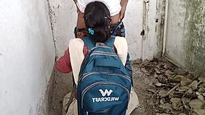 Desi Schoolgirl Rides Boyfriend's Monster Cock In Village Ranch