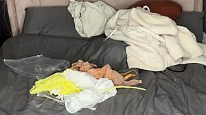 Chubby Blonde BBW Tries On Big Tits Lingerie For You Homemade!