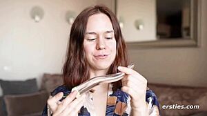 Anca's shaved pussy craves that intense dildo pounding now?!