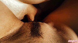 stepsis yanks juicy cock while driving then puffy pussy lips beg for more