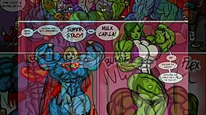 stacy an carla, oh man, their muscles grow in this fierce battle!