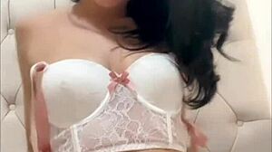 picture this horny british coed slut teasing her webcam with toys until she squirts hard