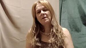 i'm your chained piss-slave housewife humiliating myself with dirty talk autoslapped in stockings pov